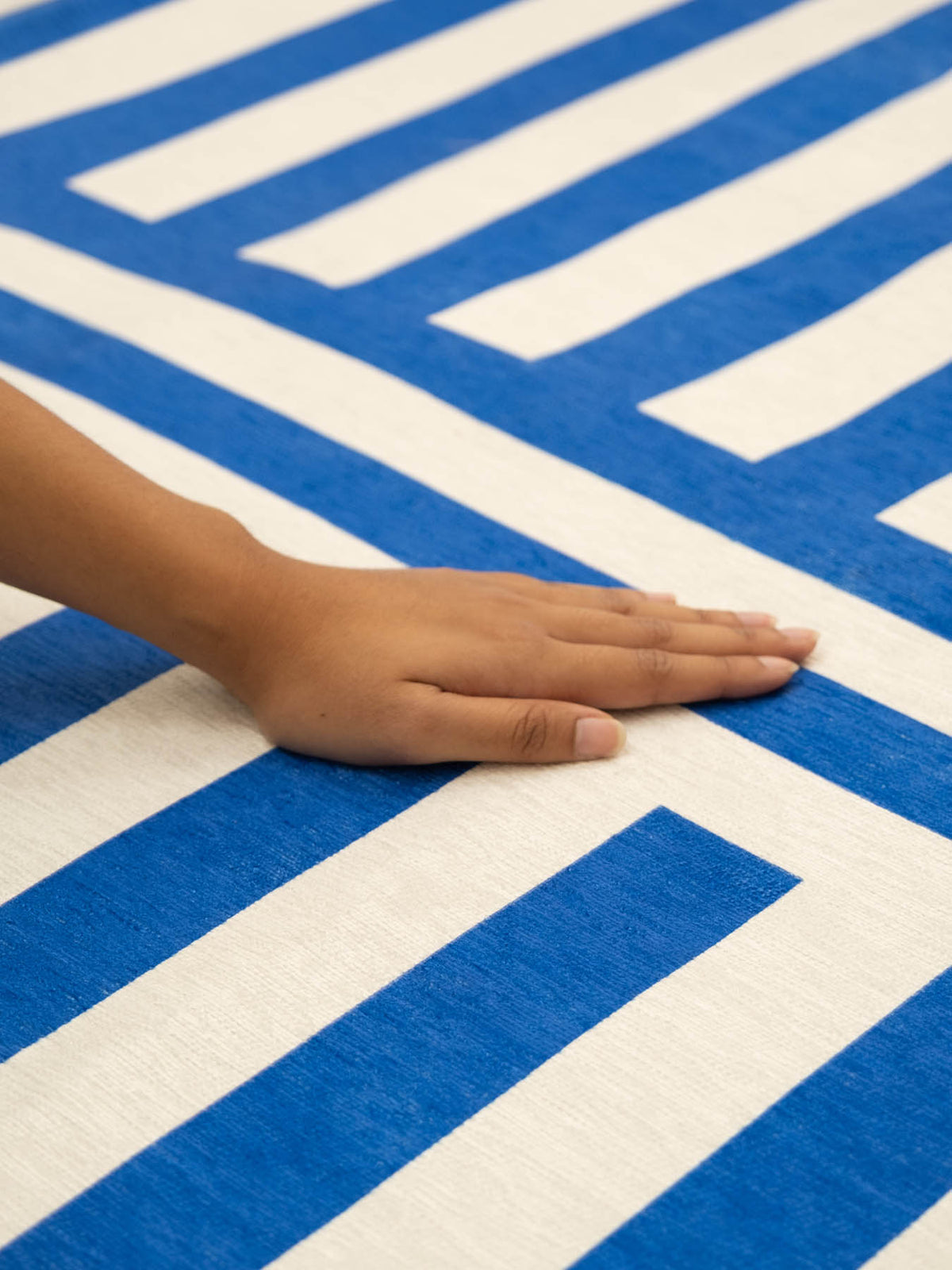 Plinth Royal Blue Chenille Rug