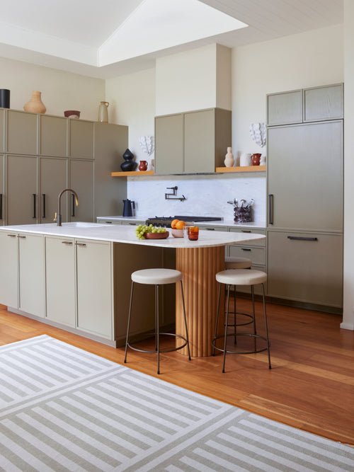 Plinth bone chenille rug