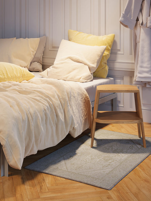 Harmony neutral chenille rug