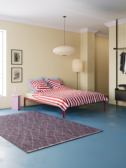 Joy red chenille rug