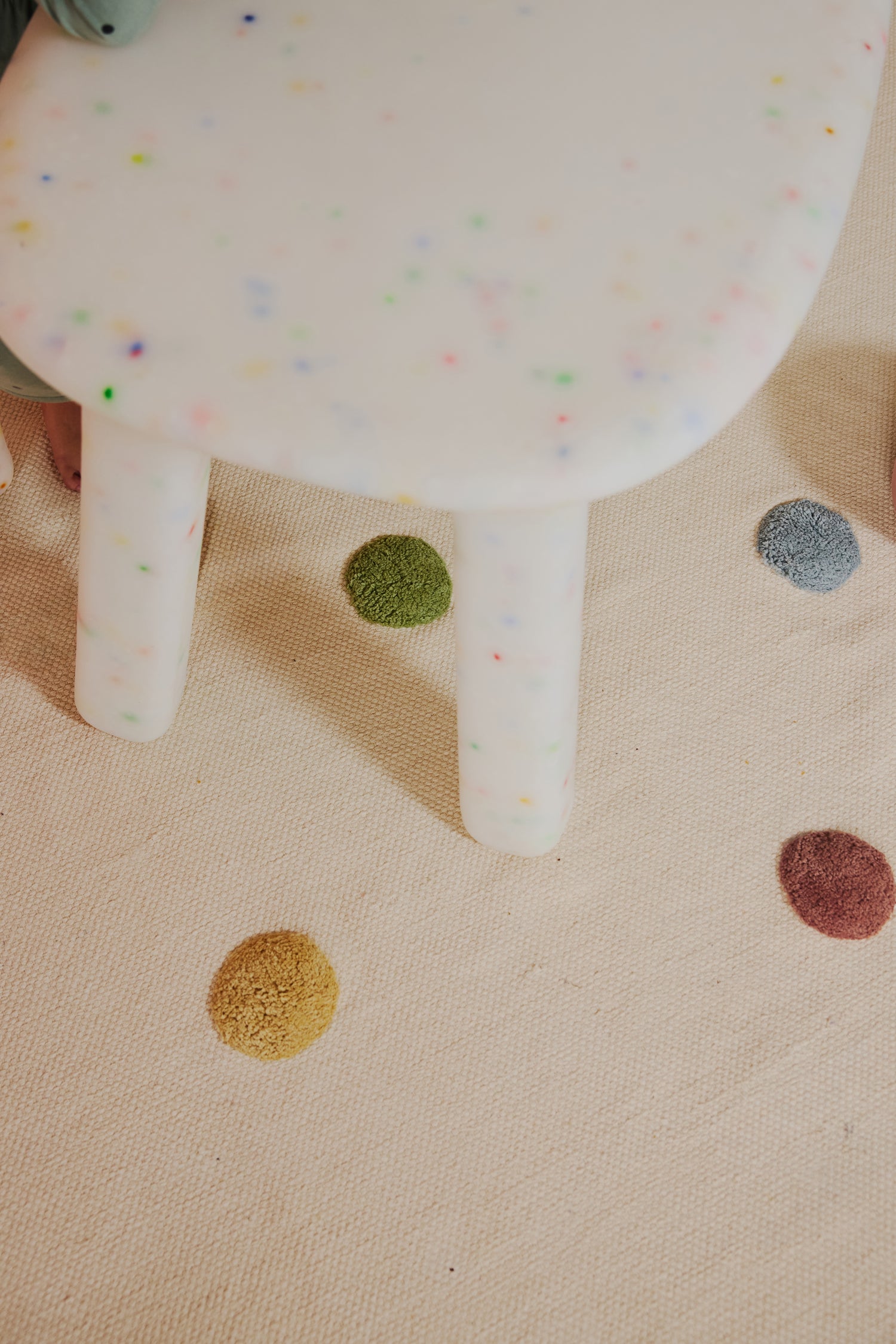 Pebble Neutral Washable Organic Cotton Cut Pile Rug