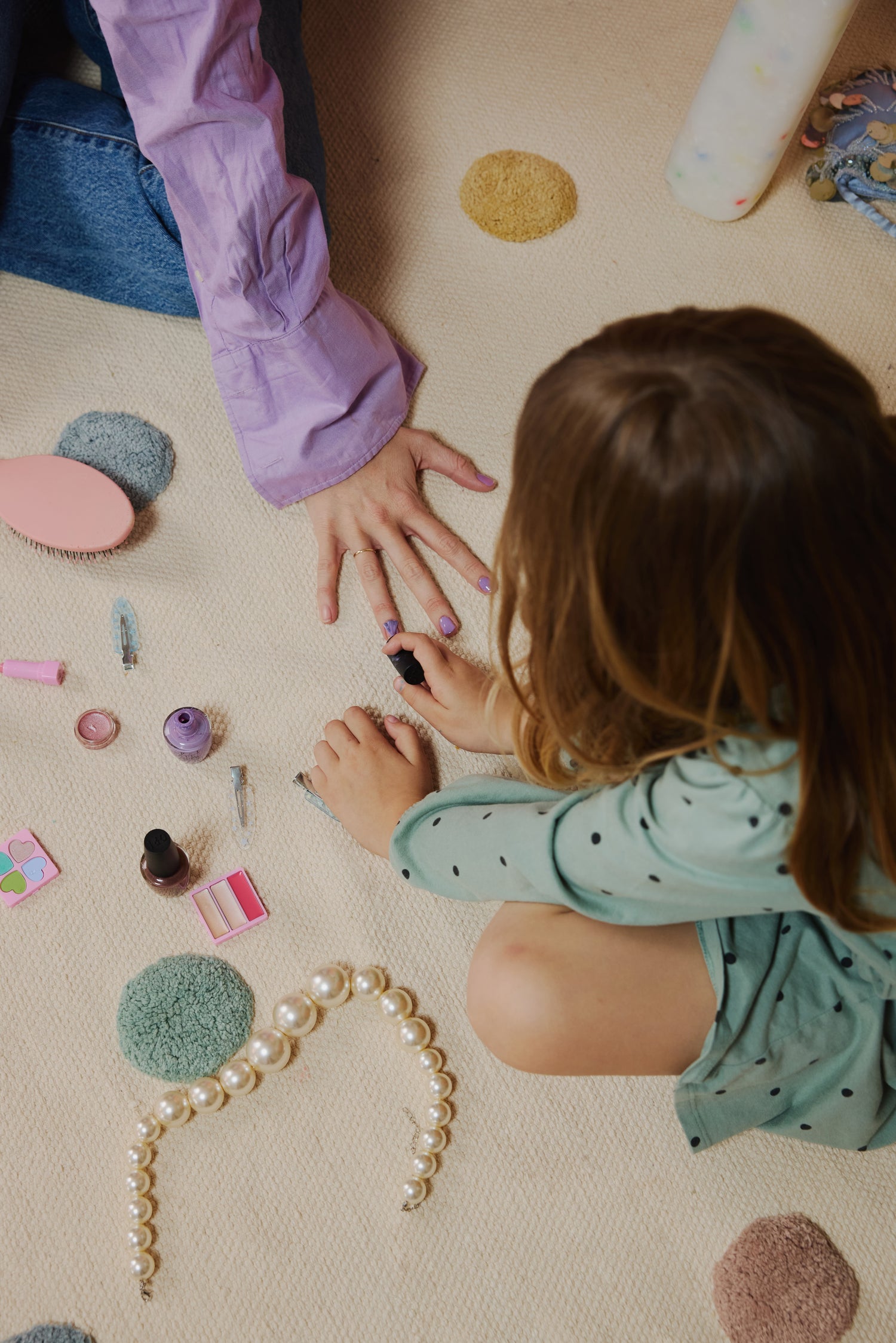 Pebble Neutral Washable Organic Cotton Cut Pile Rug