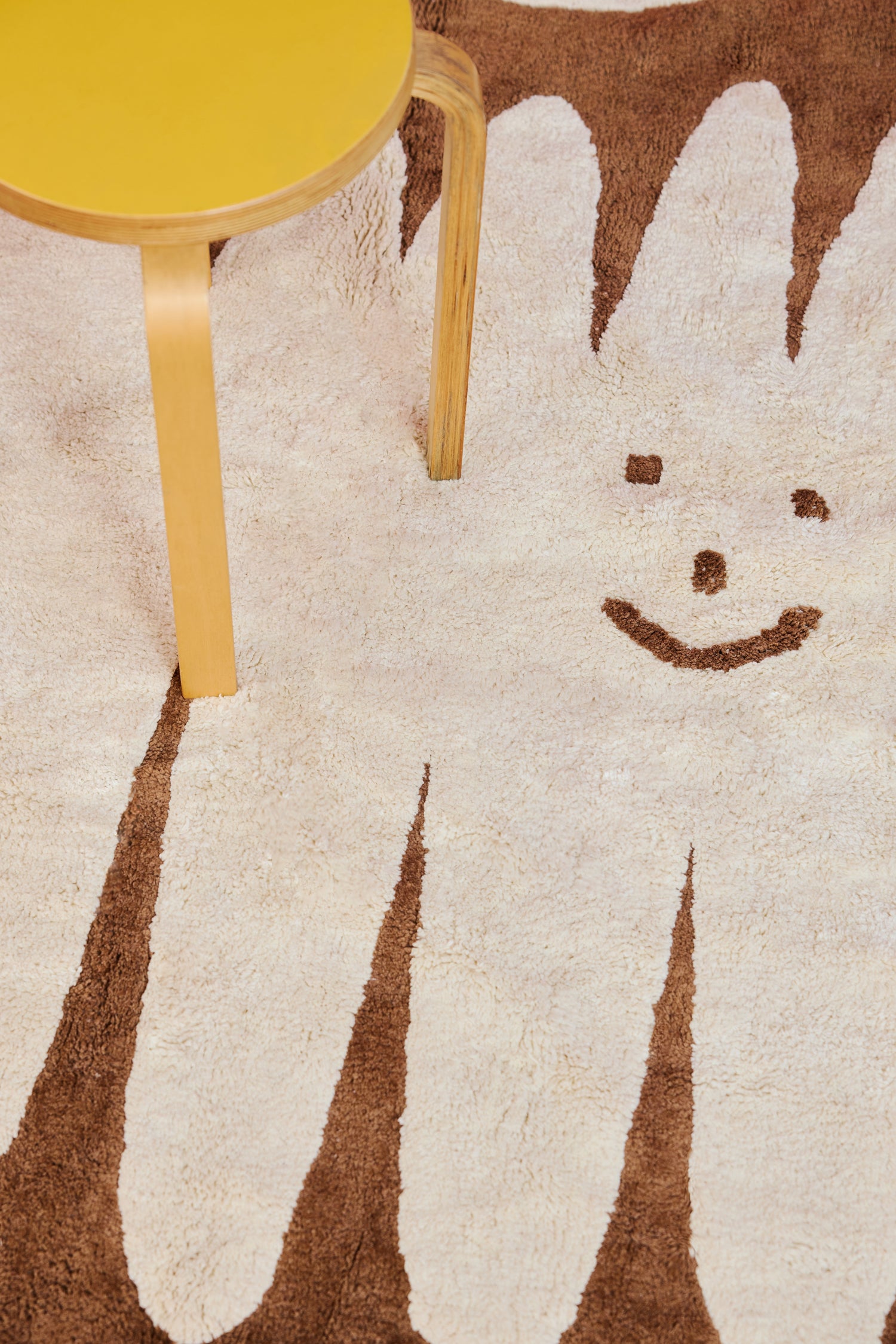 Friends Brown Washable Organic Cotton Cut Pile Rug