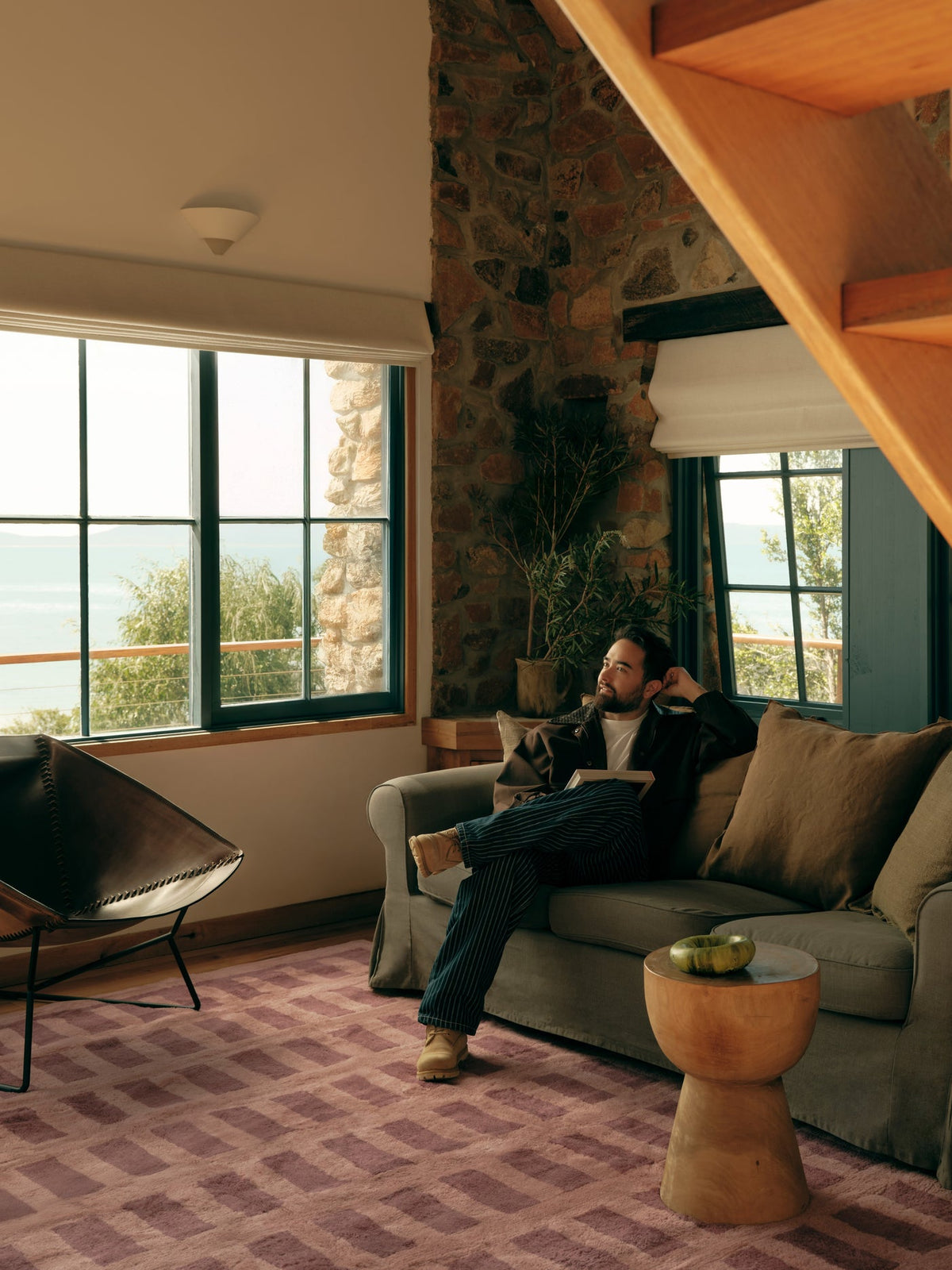 Tasman Puce Pink Washable Wool Fine Cut Pile Runner