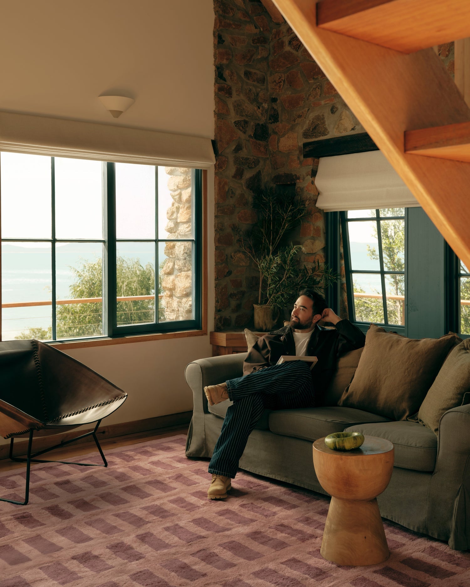 Tasman Puce Pink Washable Wool Fine Cut Pile Runner