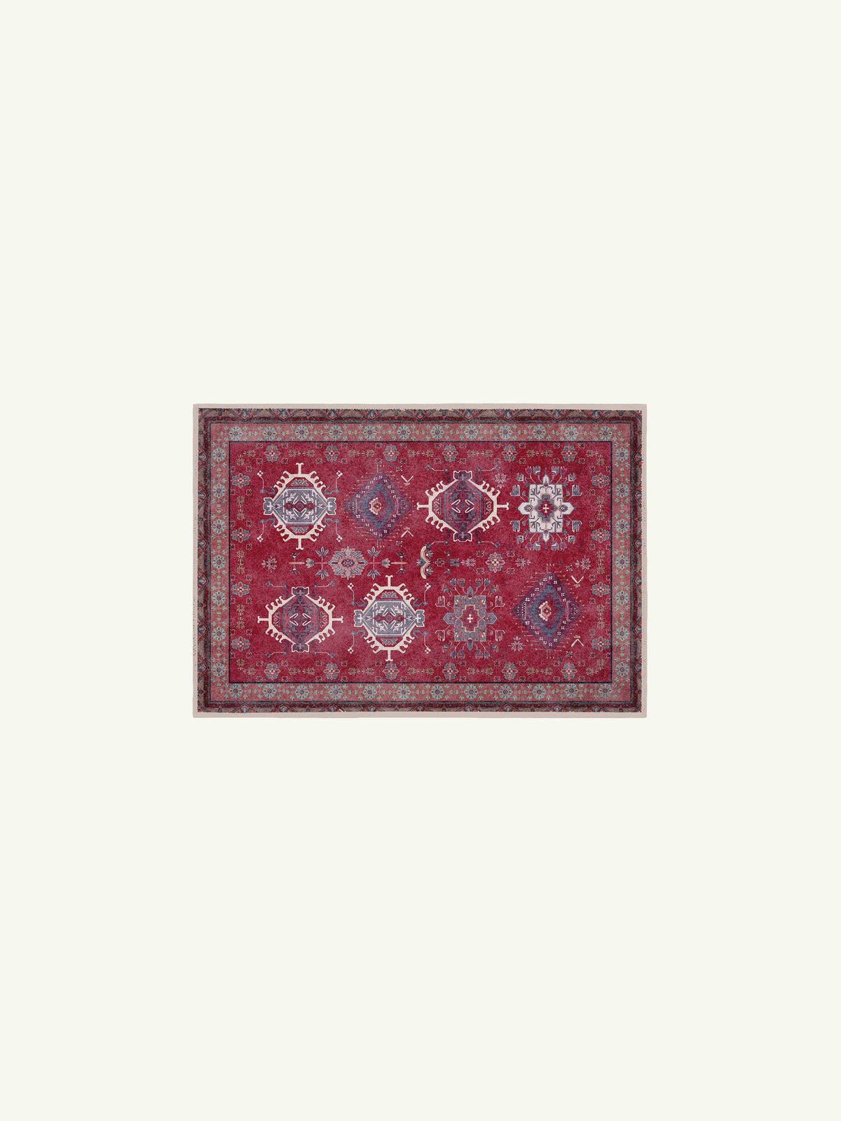 Parts Crimson Chenille Rug