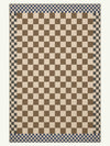 Checkered Taupe New Jute Rug