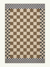 Checkered Taupe New Jute Rug