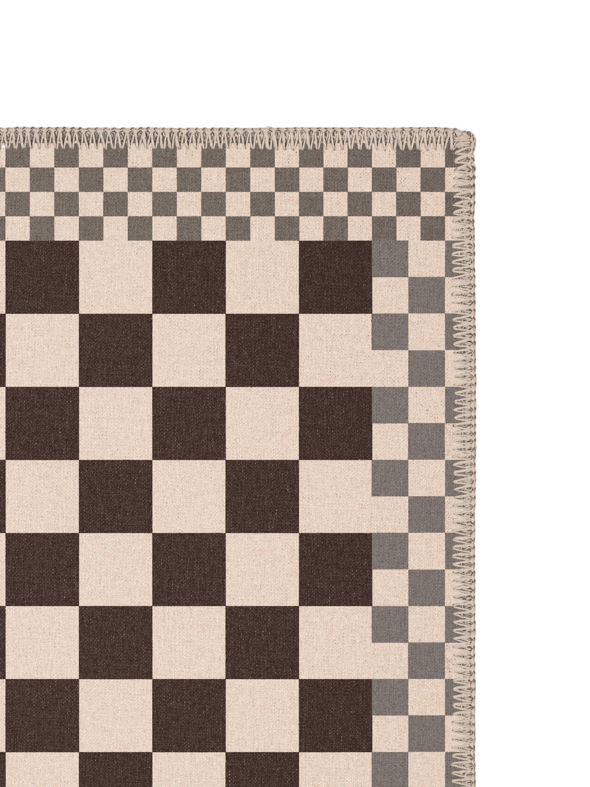 Checkered Burgundy New Jute Rug