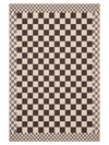 Checkered Burgundy New Jute Rug