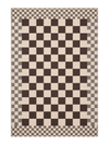 Checkered Burgundy New Jute Rug