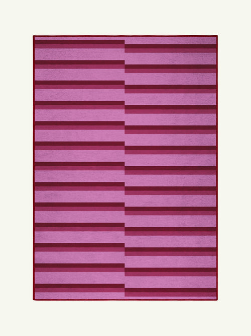 Carrel dark pink chenille rug