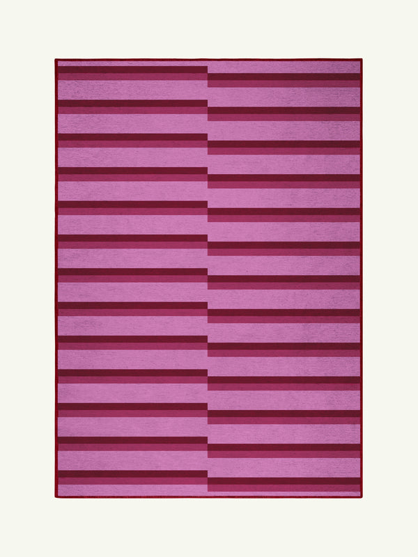 Carrel dark pink chenille rug