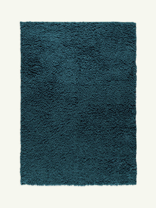 Poncho steel blue shag rug