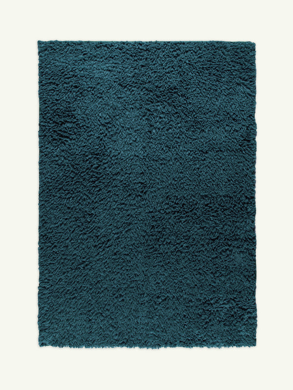 Poncho steel blue shag rug