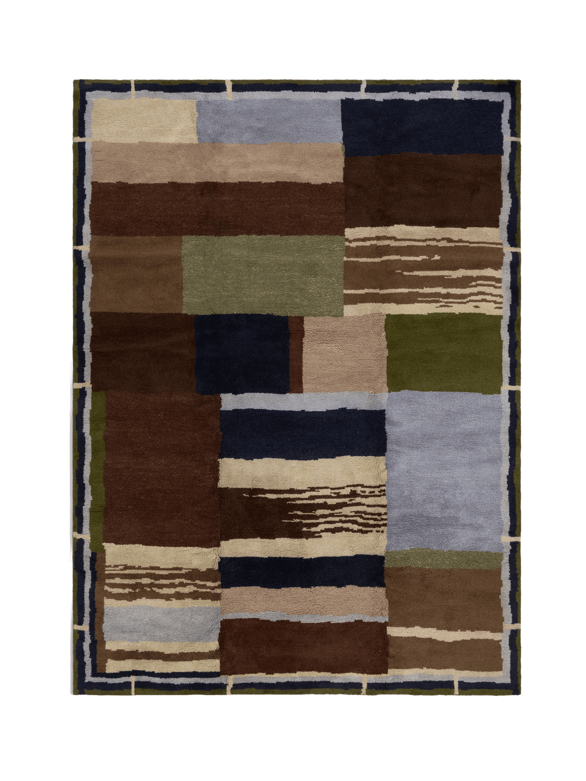 Seascape Multi Washable Wool Hand Knotted Rug double.online Rug Top Only 160x230cm
