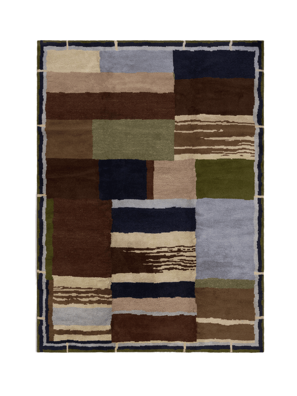 Seascape Multi Washable Wool Hand Knotted Rug double.online Rug Top Only 160x230cm