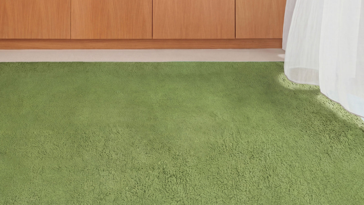 Sherpa Olive Vegan Shearling Rug