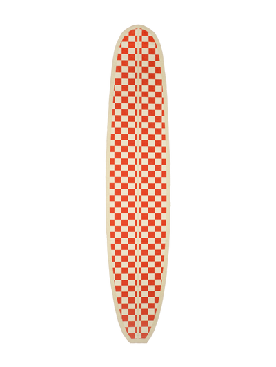 Snapper red chenille surfboard rug