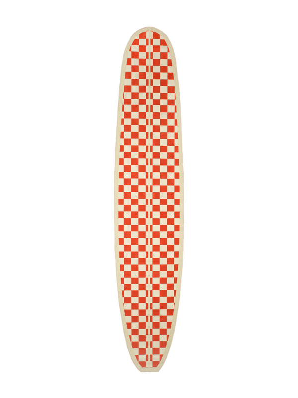 Snapper red chenille surfboard rug