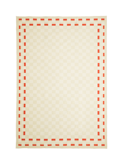 Snapper red chenille area rug