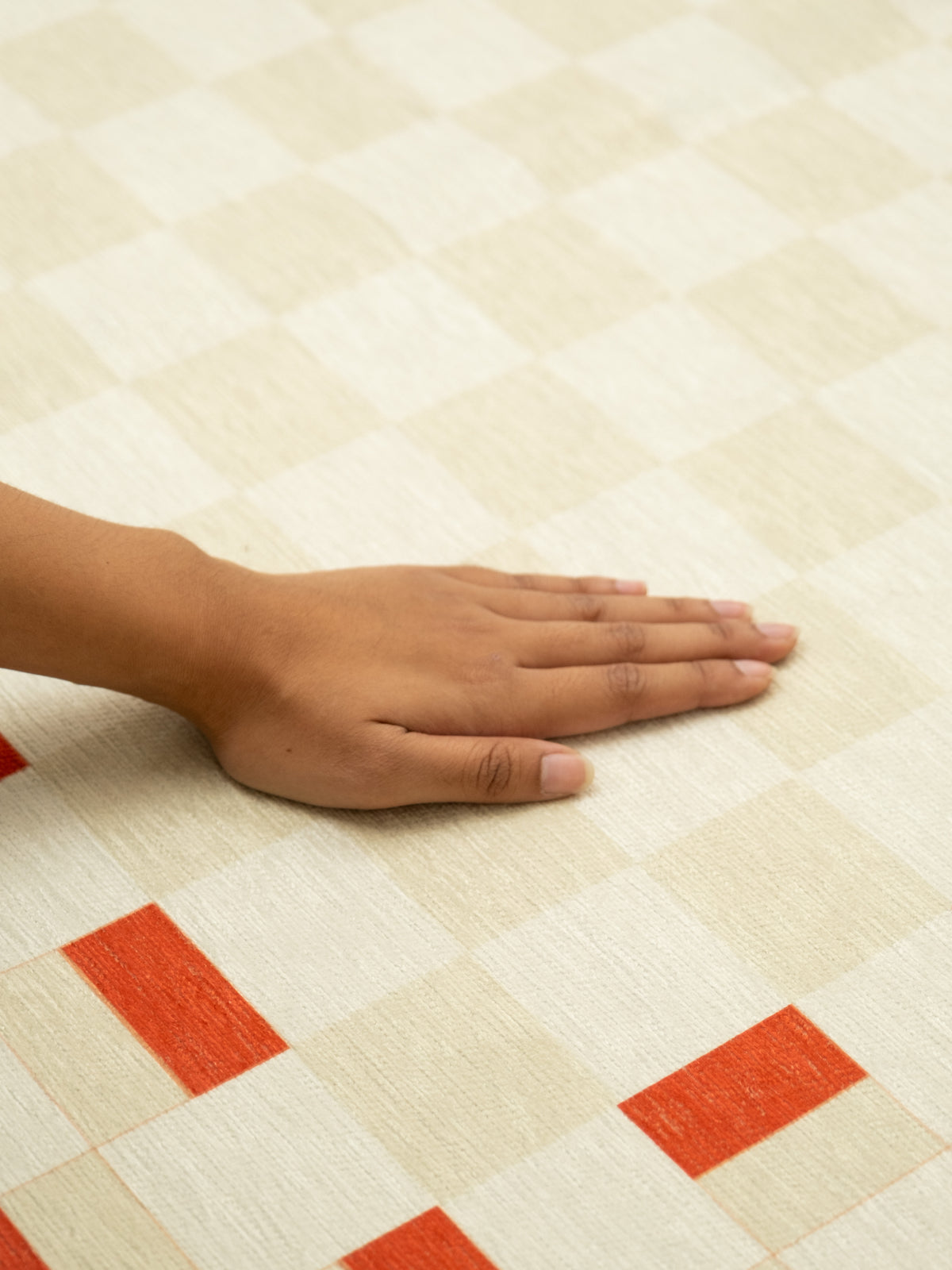 Snapper Red Chenille Area Rug