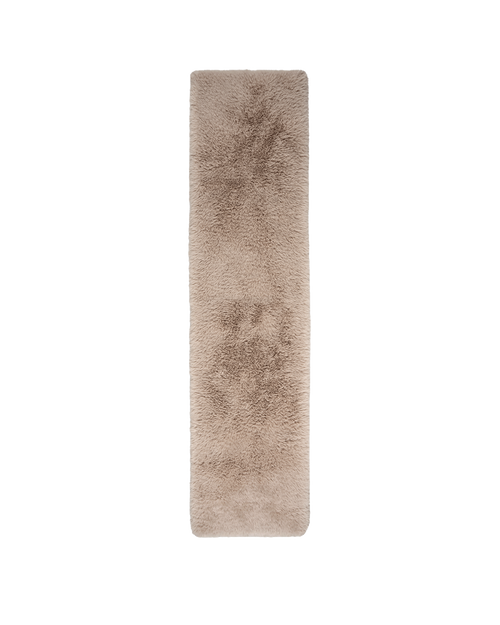 Solace taupe vegan flokati runner rugs double.online standard system 90x150cm