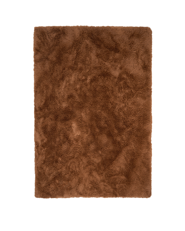 Solace Brown Vegan Flokati Rug Rugs double.online Standard System 160x230cm