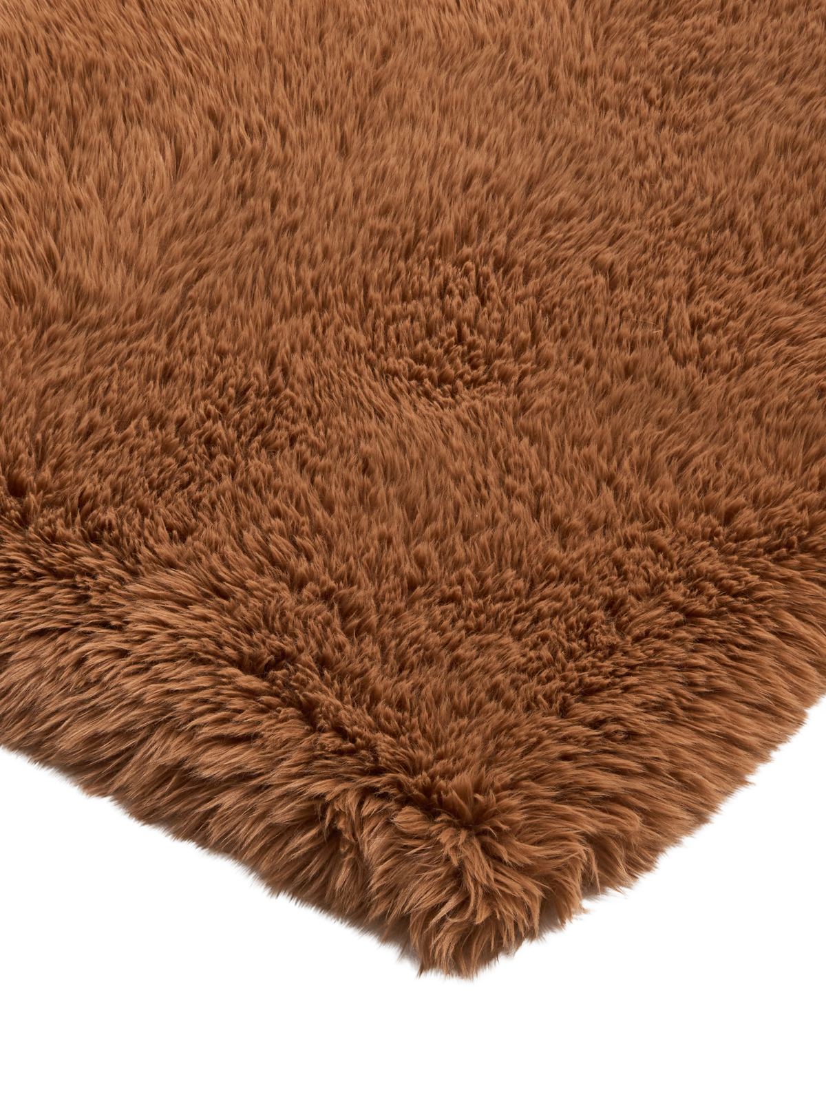 Solace Brown Vegan Flokati Rug