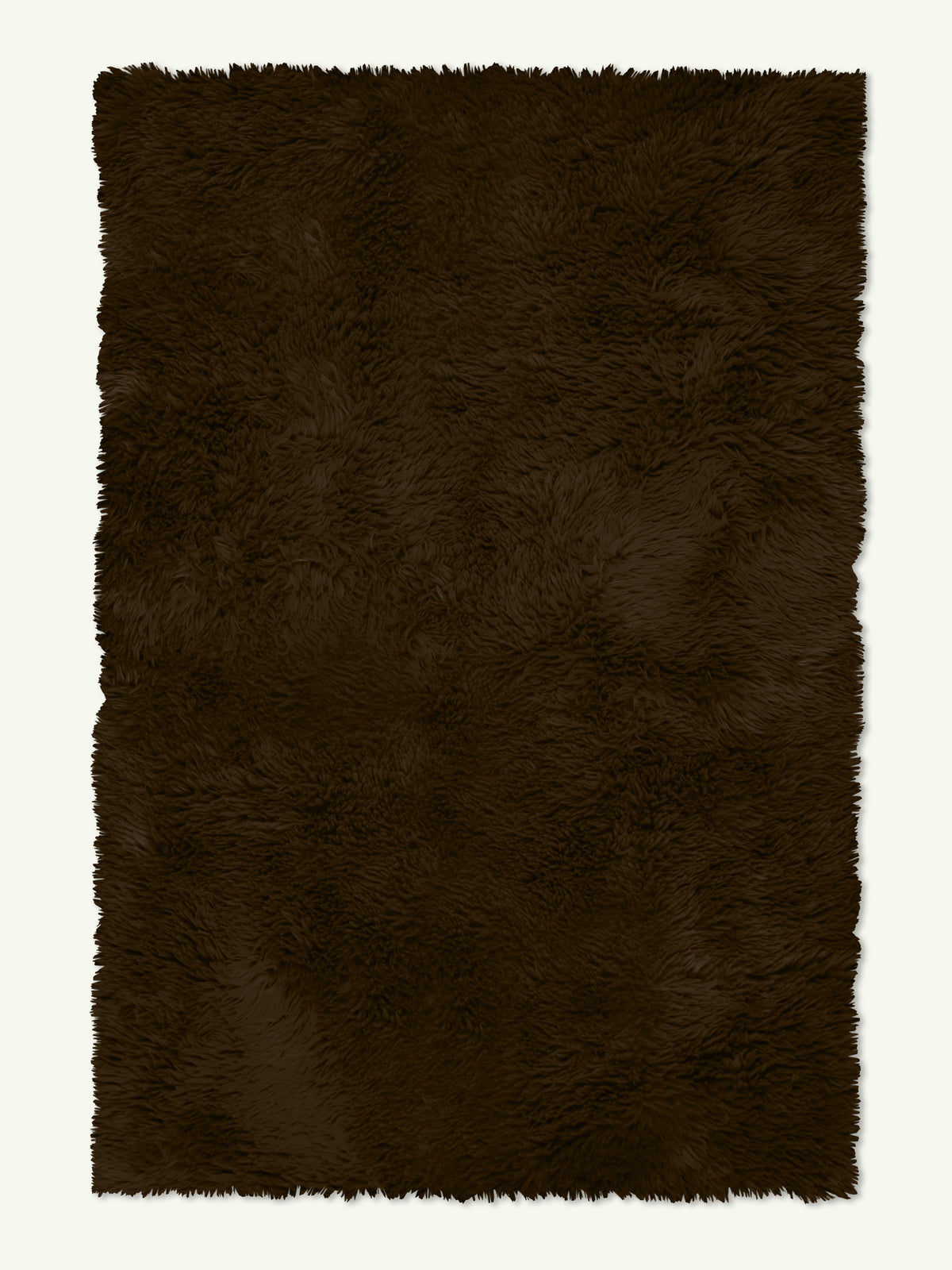 Solace Chocolate Vegan Flokati Rug