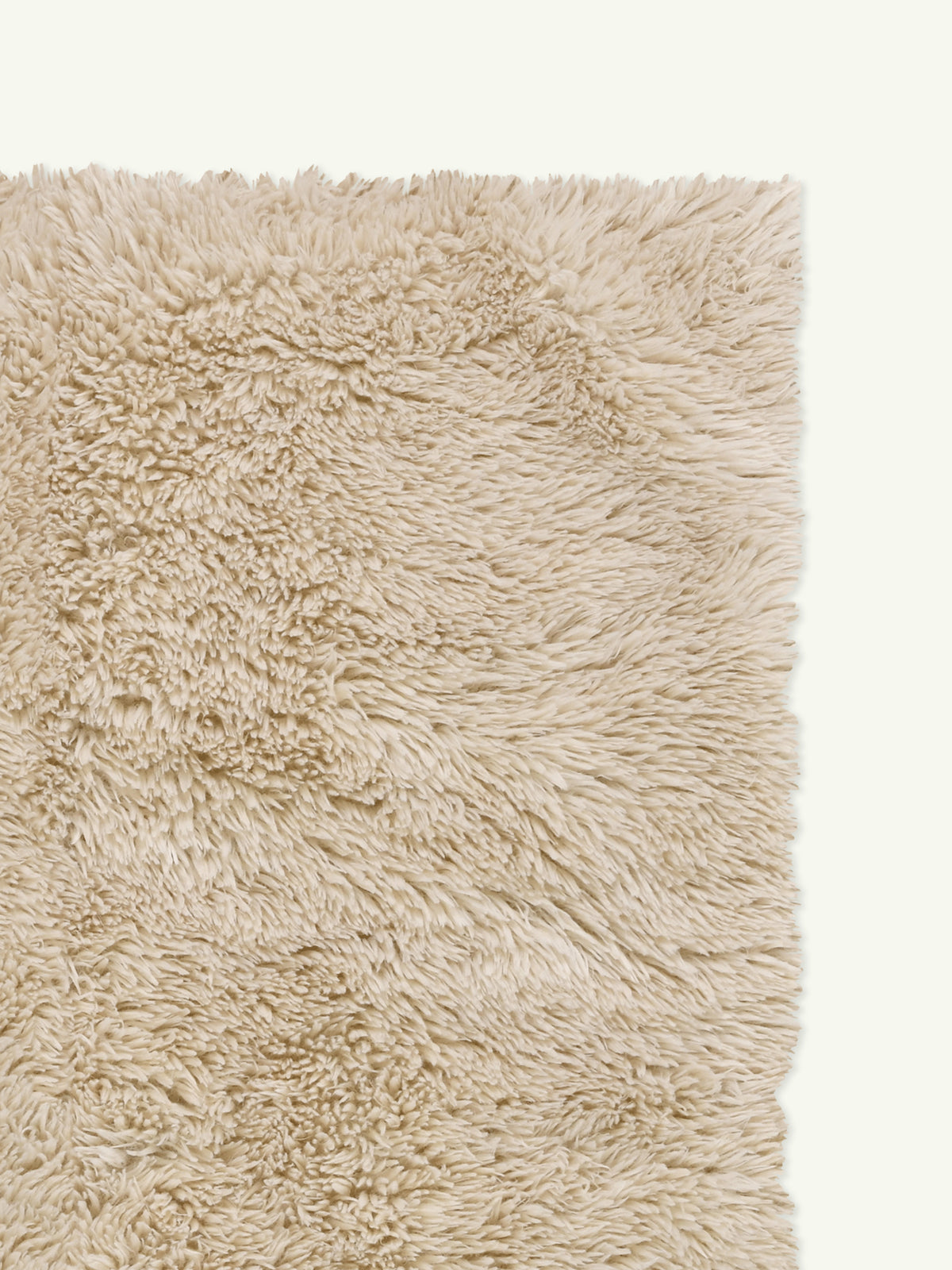 Solace Cream Vegan Flokati Rug