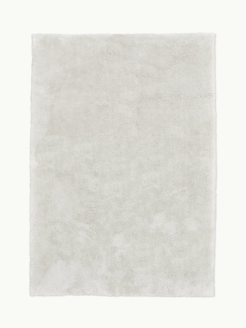 Soothe light gray vegan wool rug