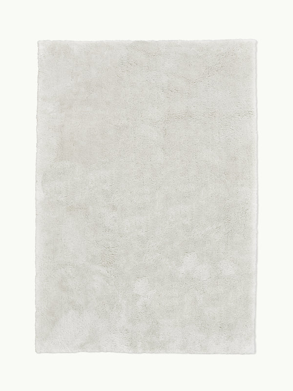 Soothe light gray vegan wool rug