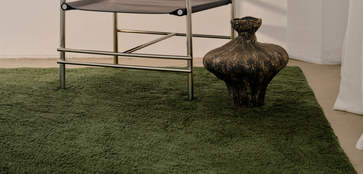 Soothe Olive Vegan Wool Rug
