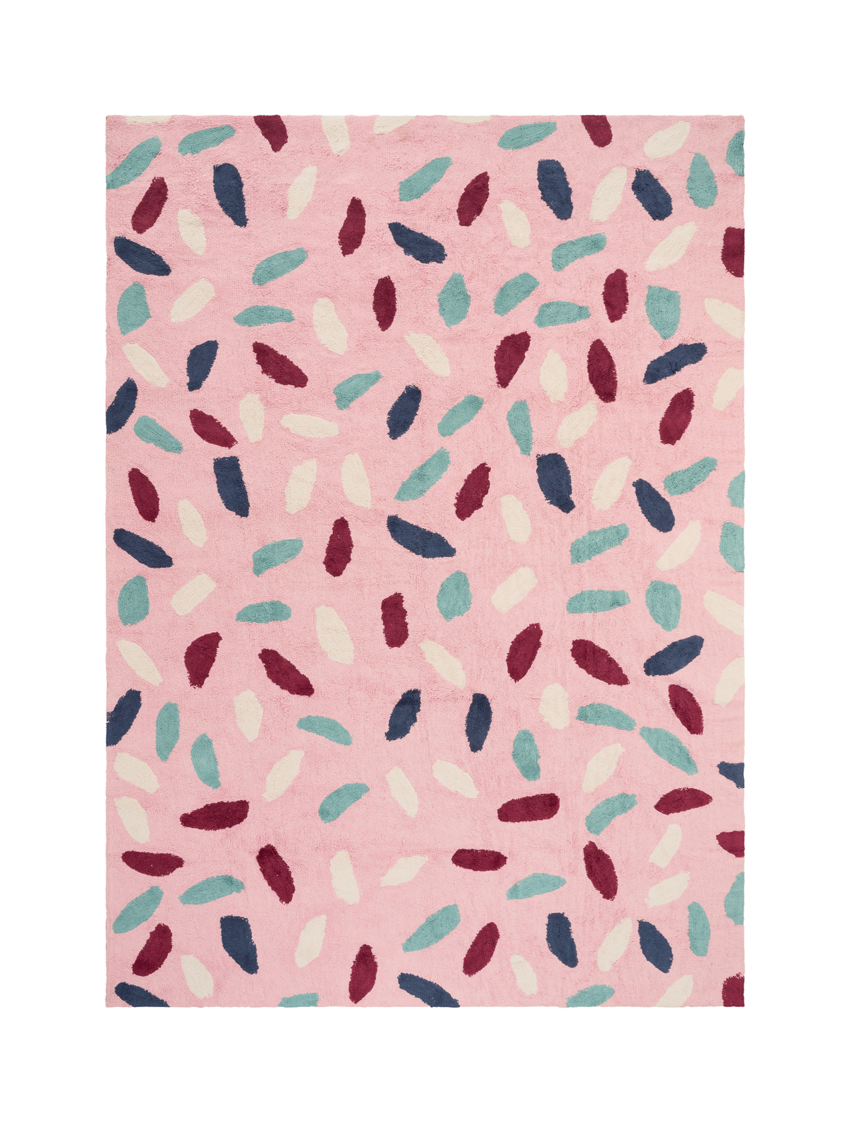 Sprinkles Dusty Pink Organic Cotton Pile Rug double.online Standard System 90x150cm