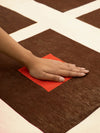 Square Orange Chenille Rug Chenille Rugs Double