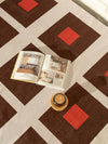 Square Orange Chenille Rug Chenille Rugs Double