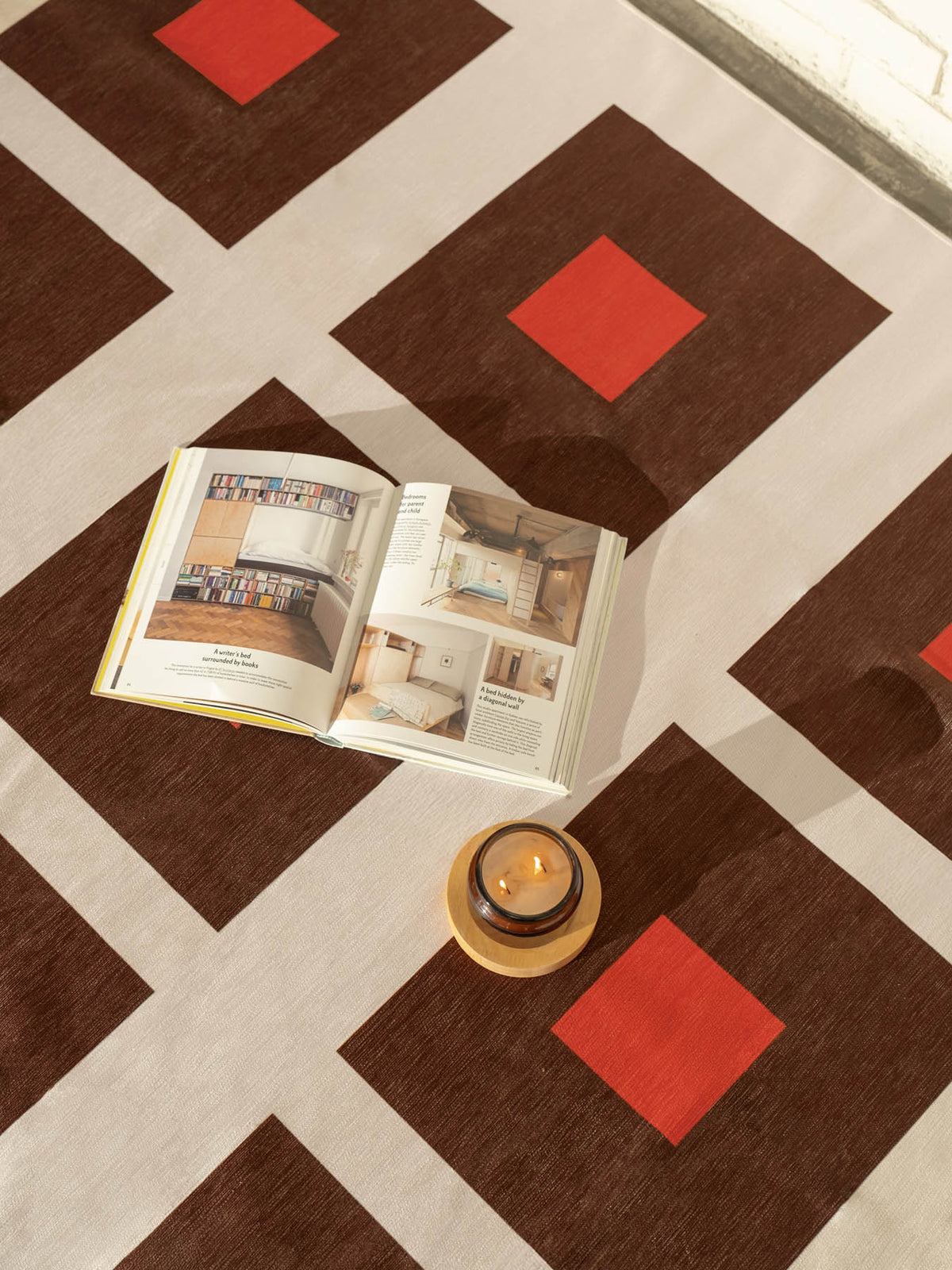 Square Orange Chenille Rug Chenille Rugs Double