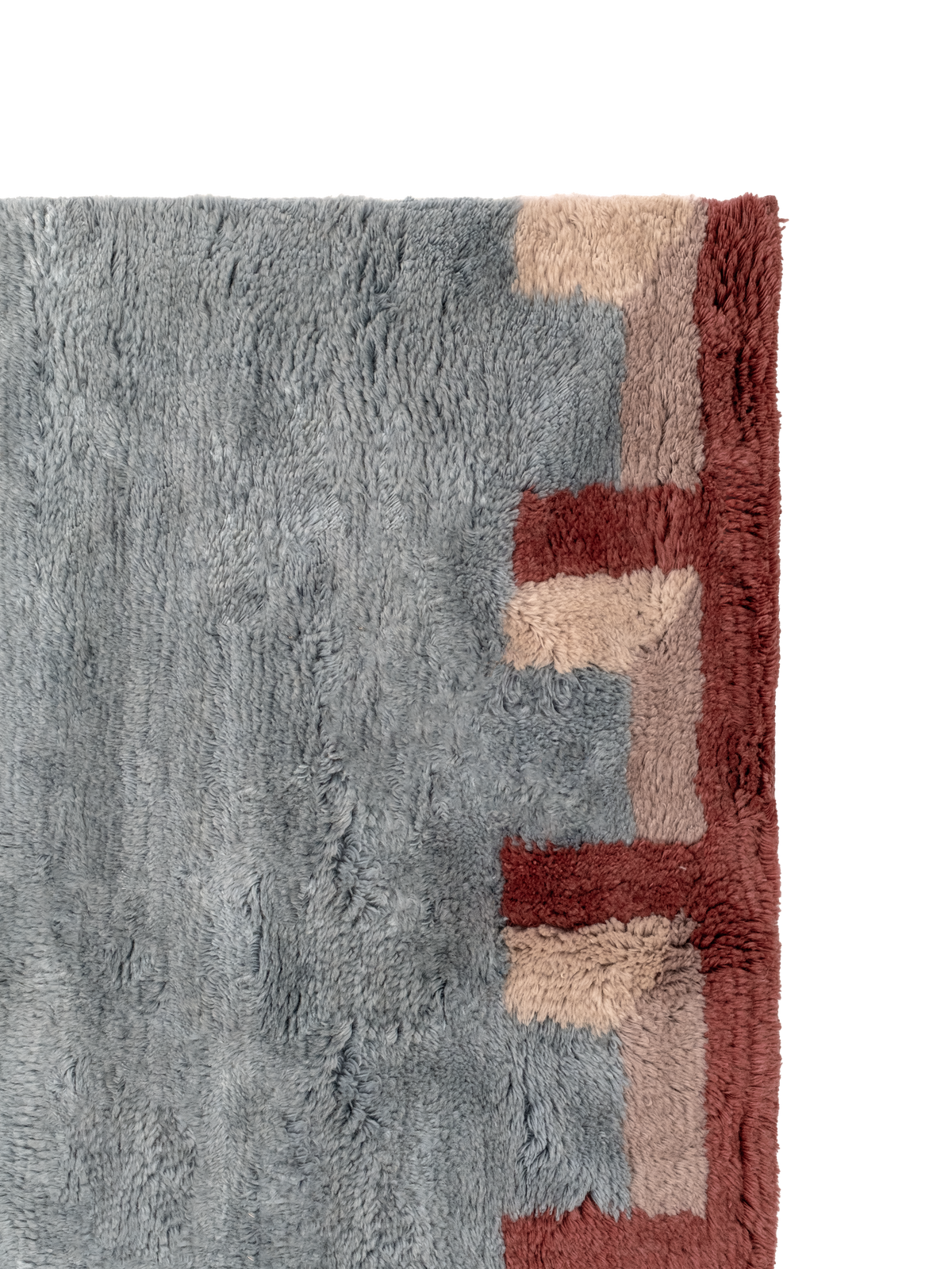 Stillwater Silver Blue Washable Wool Fine Cut Pile Rug (CUSTOM)