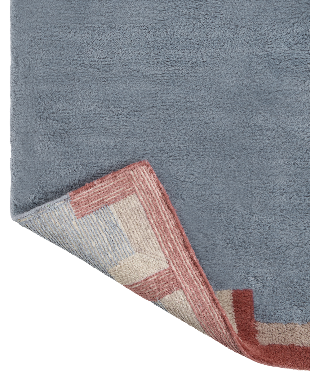 Stillwater Silver Blue Washable Wool Fine Cut Pile Runner