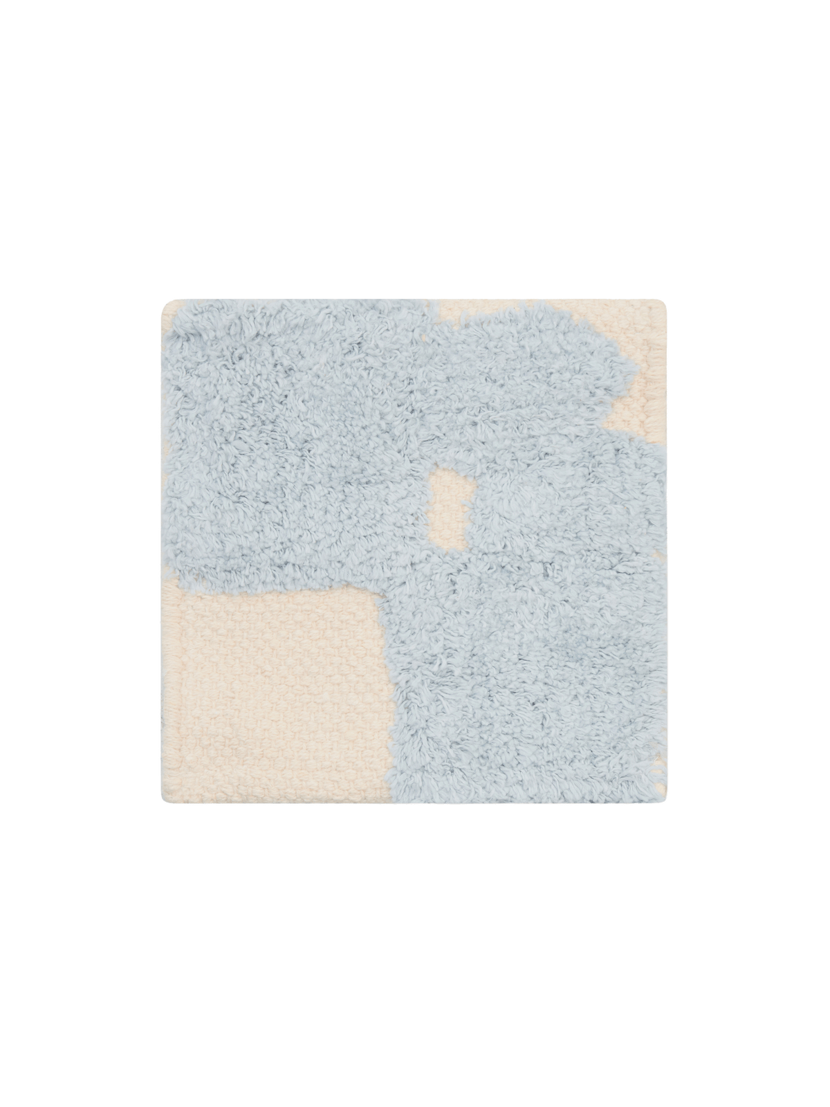 Puzzle Pop Soft Blue Organic Cotton Pile Swatch double.online 15x15cm