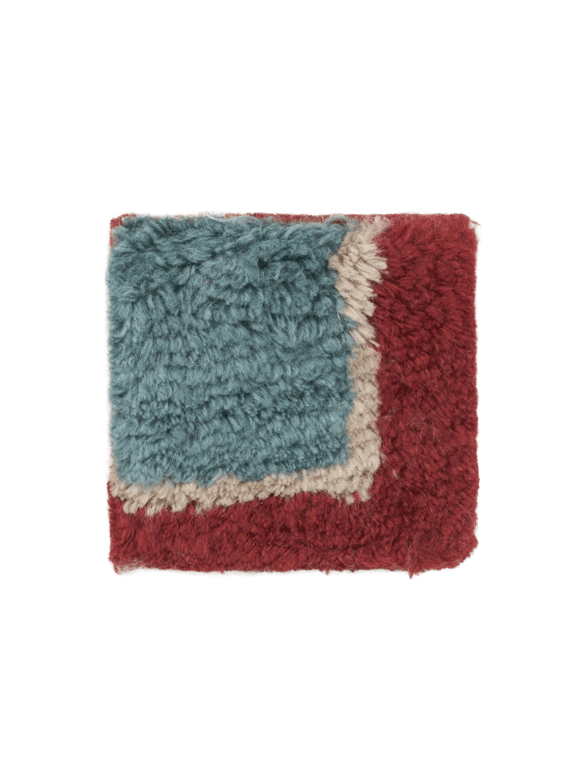 Frame Steel Blue Washable Wool Fine Cut Pile Swatch double.online 15x15cm