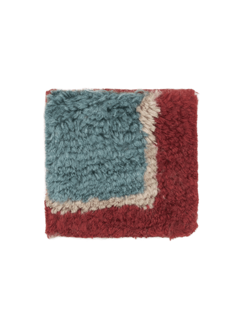 Frame steel blue washable wool fine cut pile swatch double.online 15x15cm