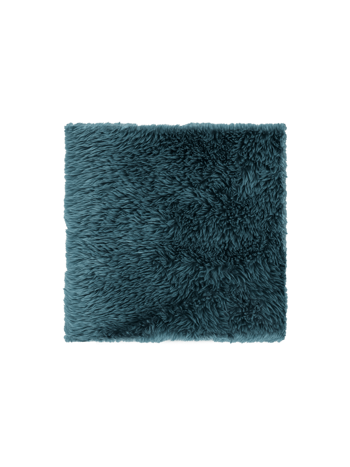 Solace Steel Blue Vegan Flokati Swatch double.online 15x15cm