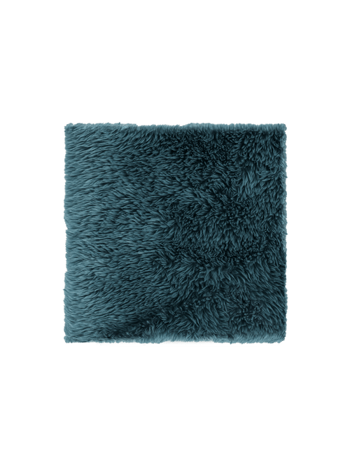 Solace steel blue vegan flokati swatch double.online 15x15cm