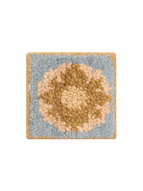Constellation slate blue washable wool hand knotted swatch double.online 15x15cm