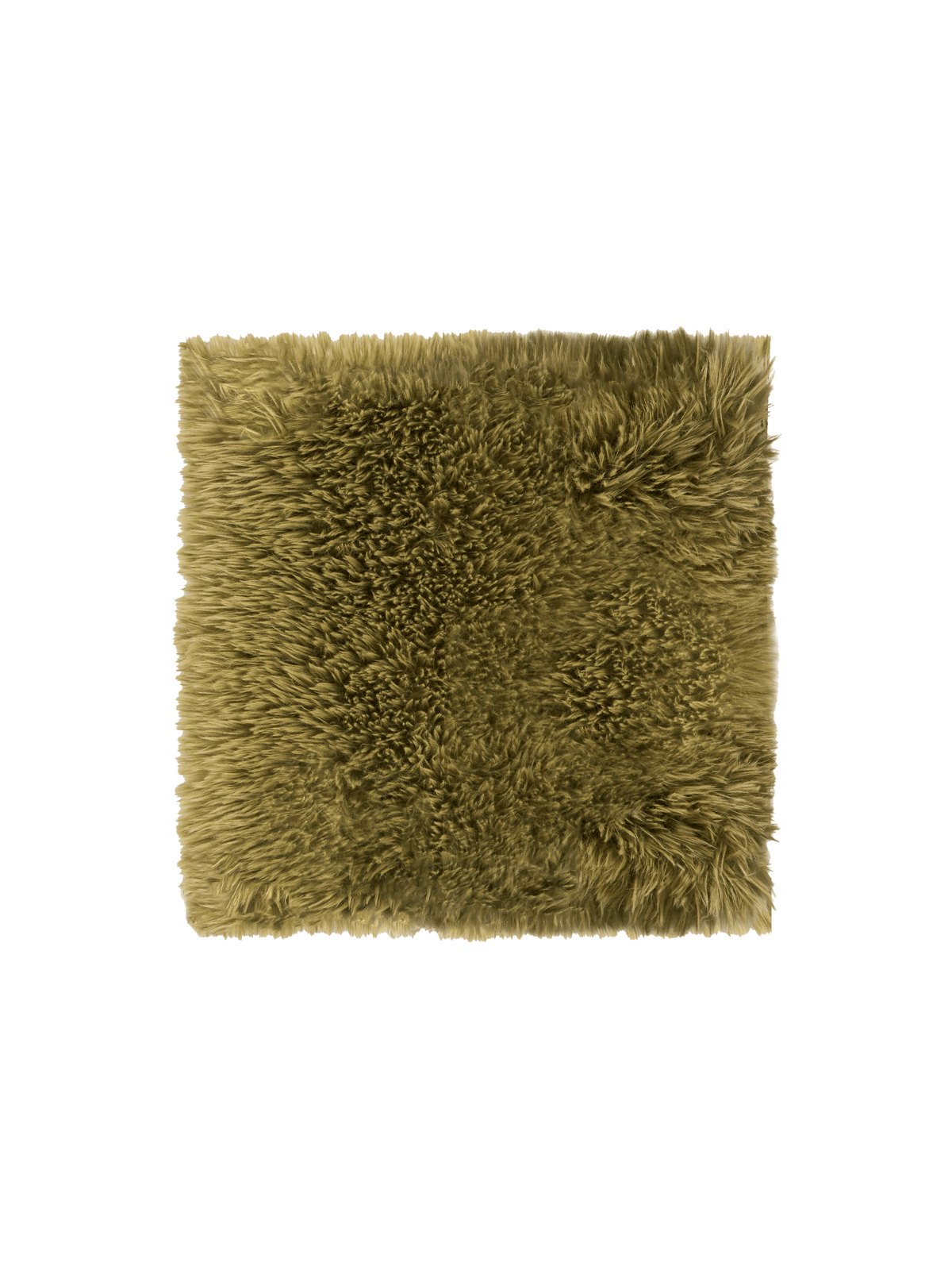 Solace Olive Vegan Flokati Swatch double.online 15x15cm
