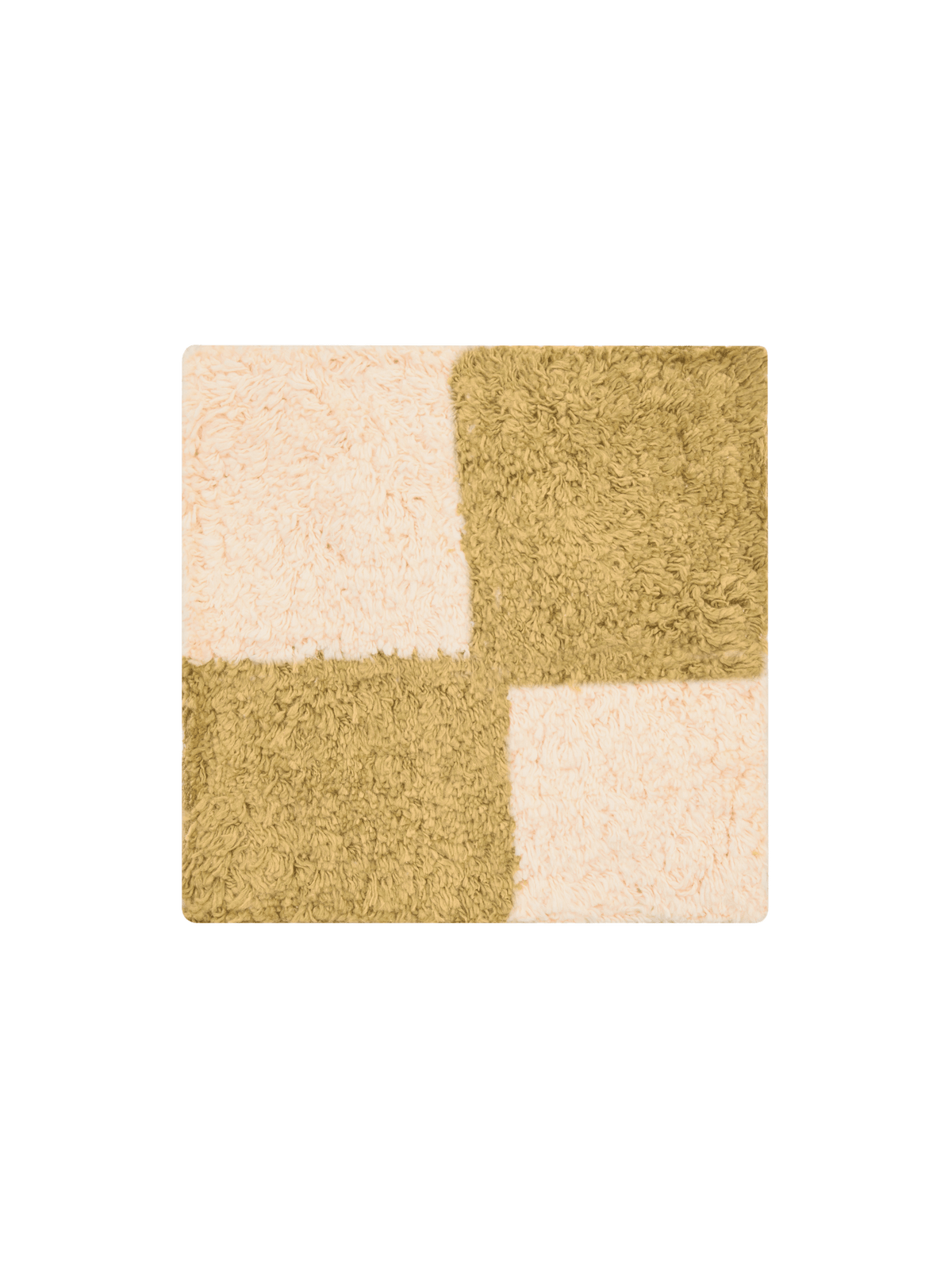 Micro Check Olive Organic Cotton Pile Swatch double.online 15x15cm