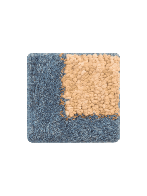 Field sand washable wool hand knotted swatch double.online 15x15cm