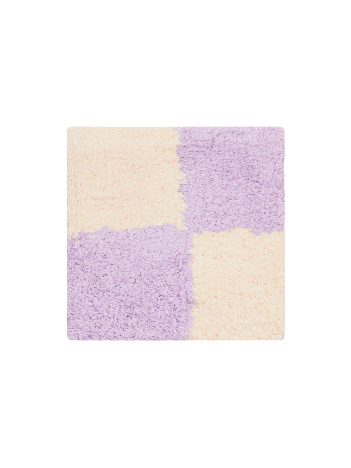 Micro Check Lavender Organic Cotton Pile Swatch double.online 15x15cm